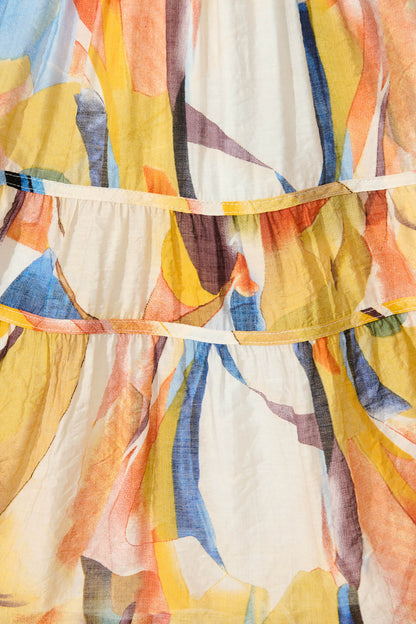 Amarusso Dress in White with Multi Print