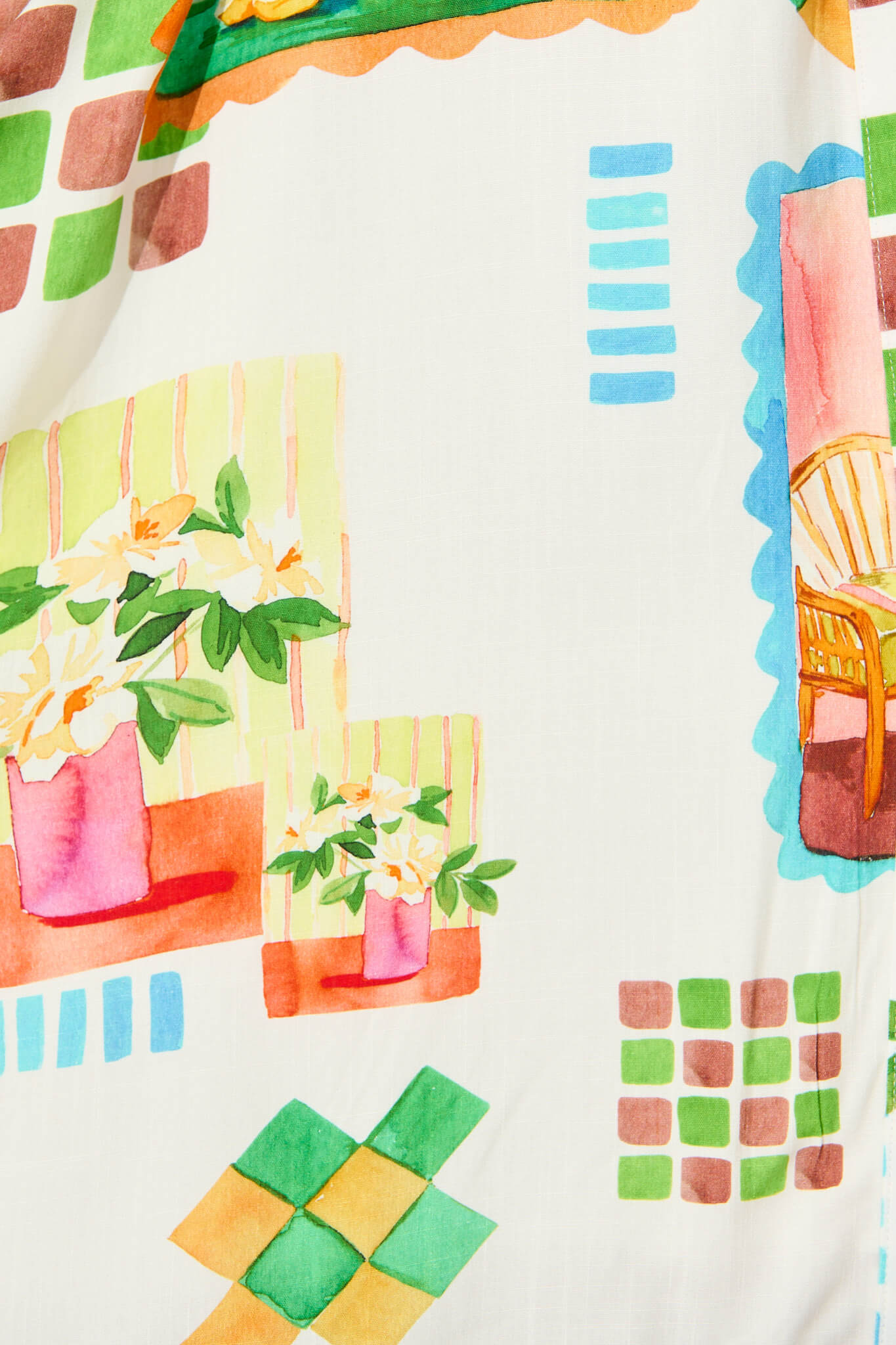 Winola Shirt Dress Cream Multi Print