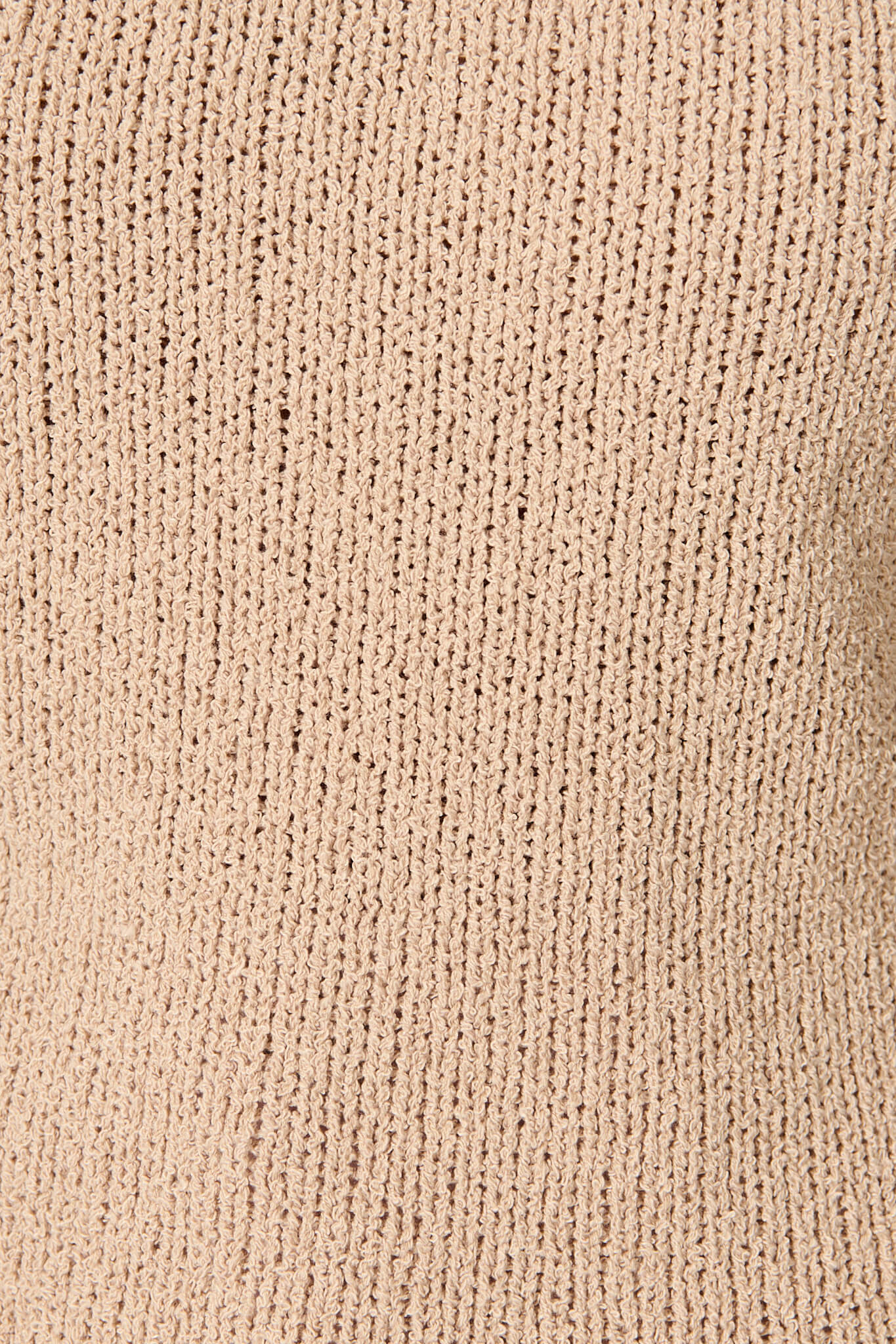 Elsie Knit Top in Beige Cotton Blend