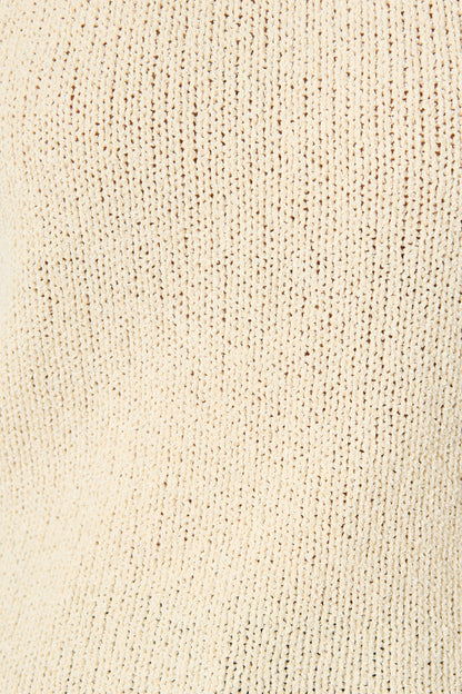 Elsie Knit Top in Cream Cotton Blend