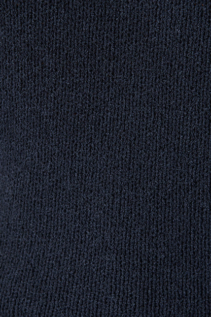 Elsie Knit Top in Navy Cotton Blend