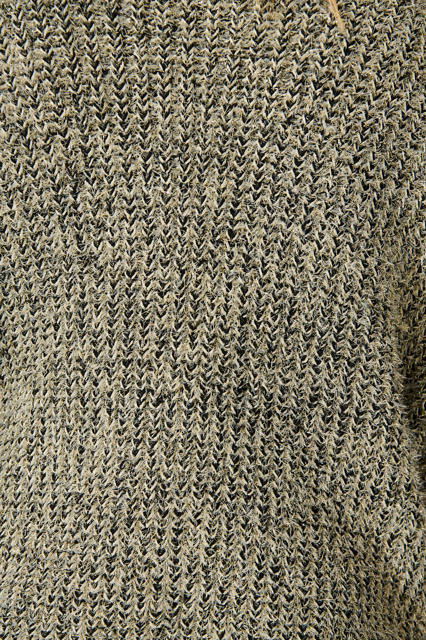 Masami Knit Cardigan In Black Lurex with Contrast Trim