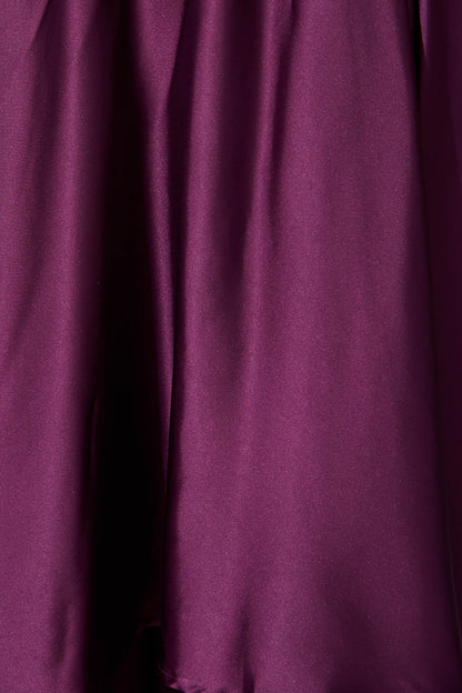 Loulou Maxi Dress in Plum Satin