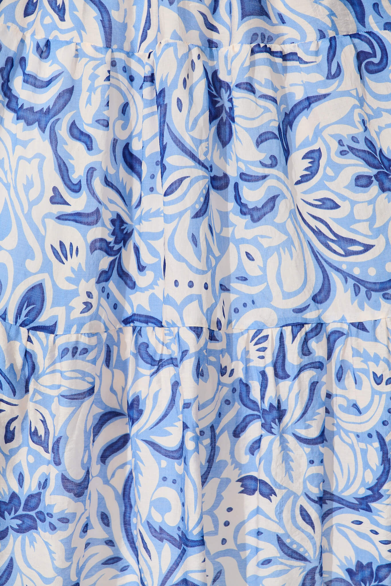 Palm Springs Midi Dress in Blue and White Print