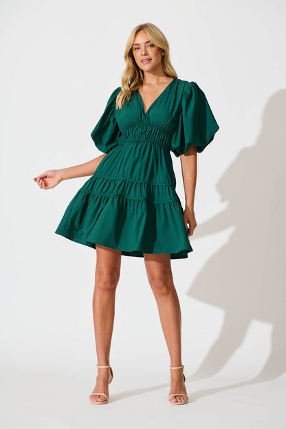 Amarini Dress In Emerald
