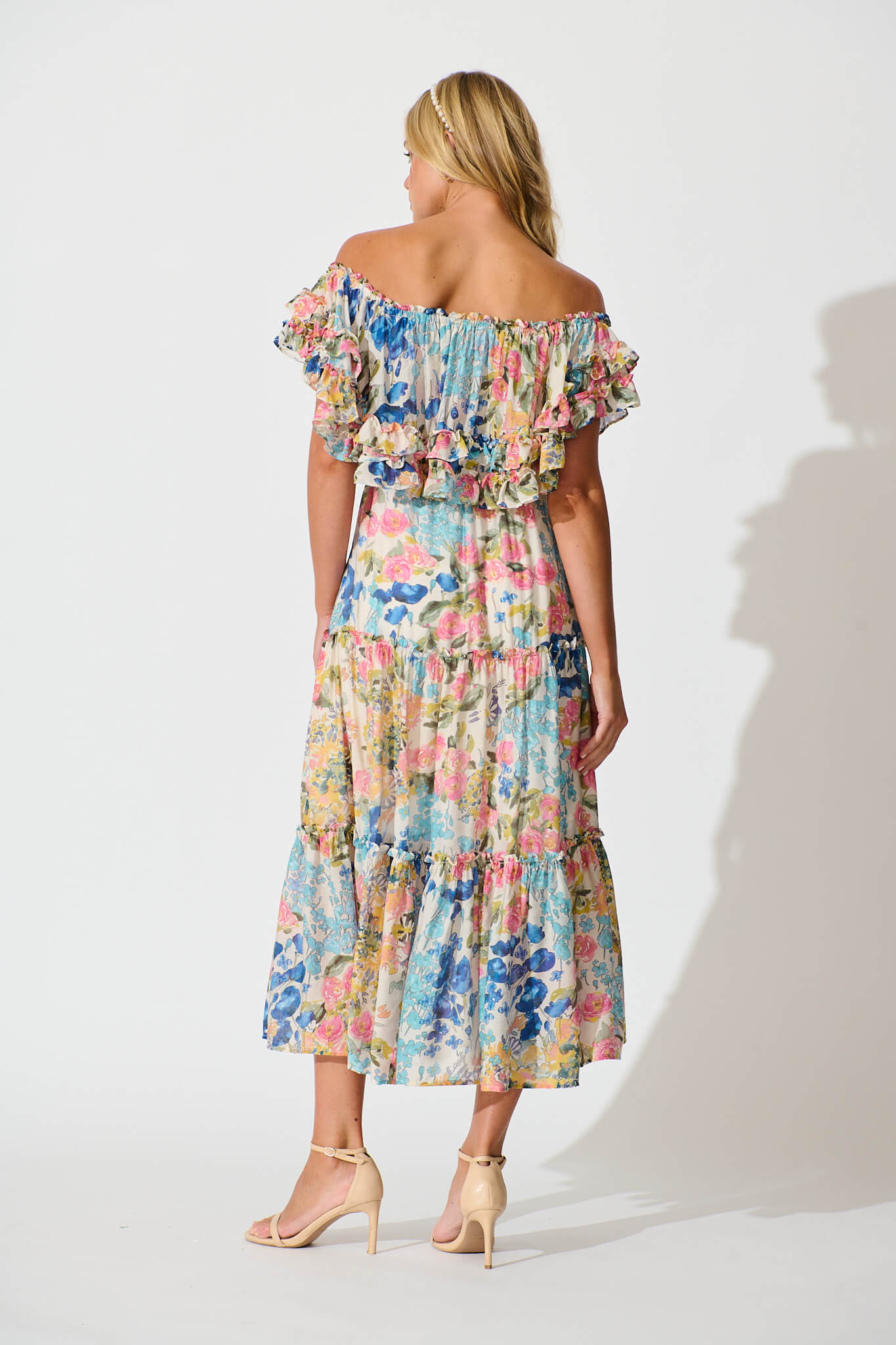 Franc Midi Dress In Vintage Floral Print