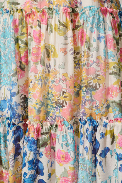 Franc Midi Dress In Vintage Floral Print