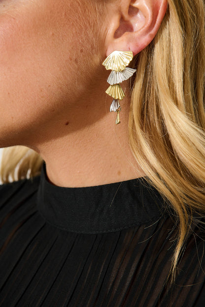 Benson Drop Earrings in Gold and Silver