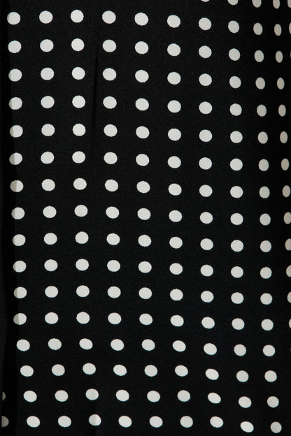 Erin Top in Black with White Polka Dot
