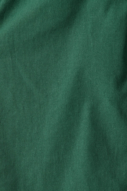 Miela Shirt Dress in Emerald with White Contrast Trim Cotton