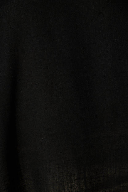 Jasper Top In Black Linen Blend