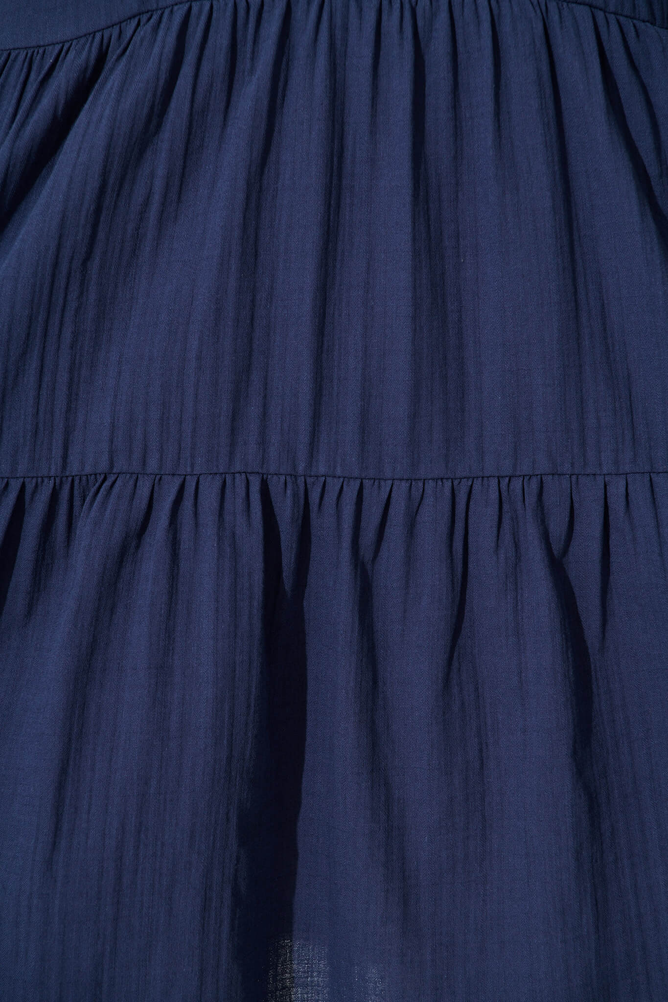 Vienna Smock Dress in Navy Cotton