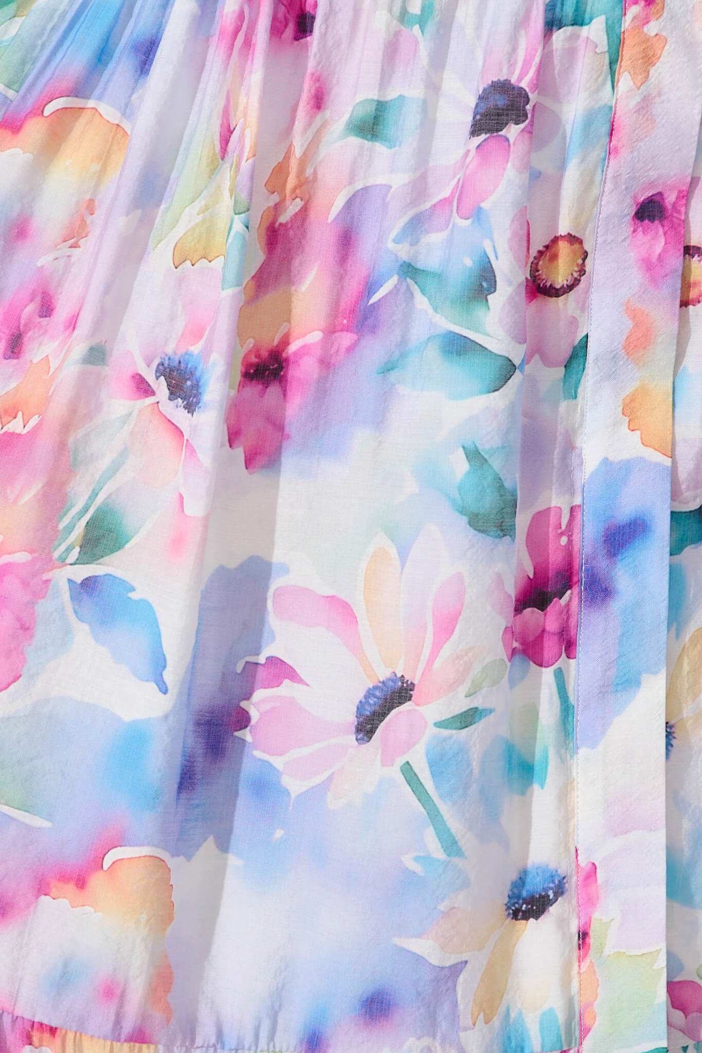 Rosina Maxi Shirt Dress in Pastel Watercolour Floral