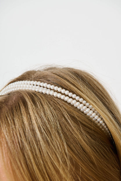 Octavia Three in One Headband in Pearl