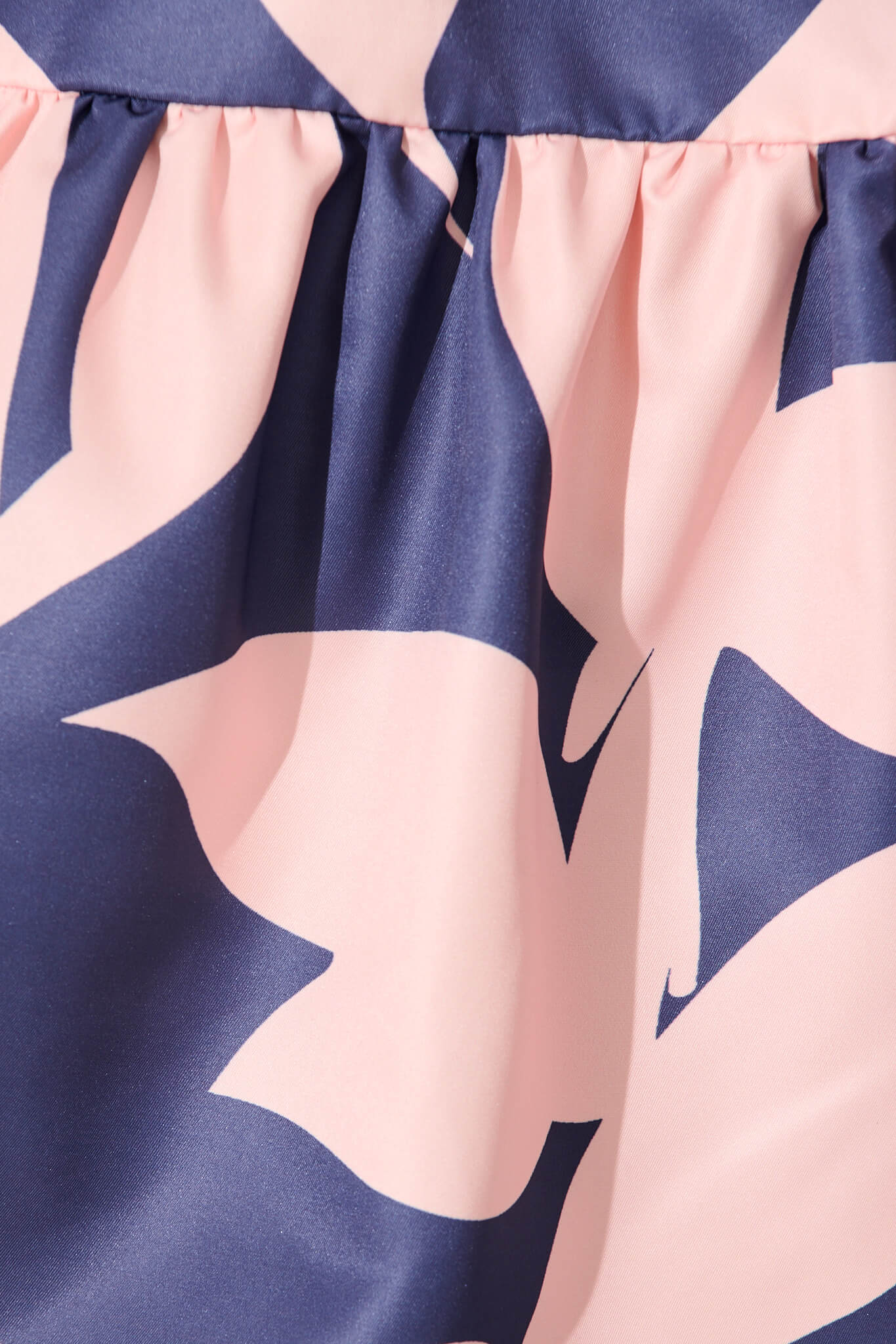 Janae Shirt Dress In Blue with Blush Print