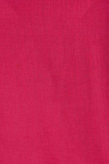 Melanie Top In Deep Rose Cotton Linen Blend