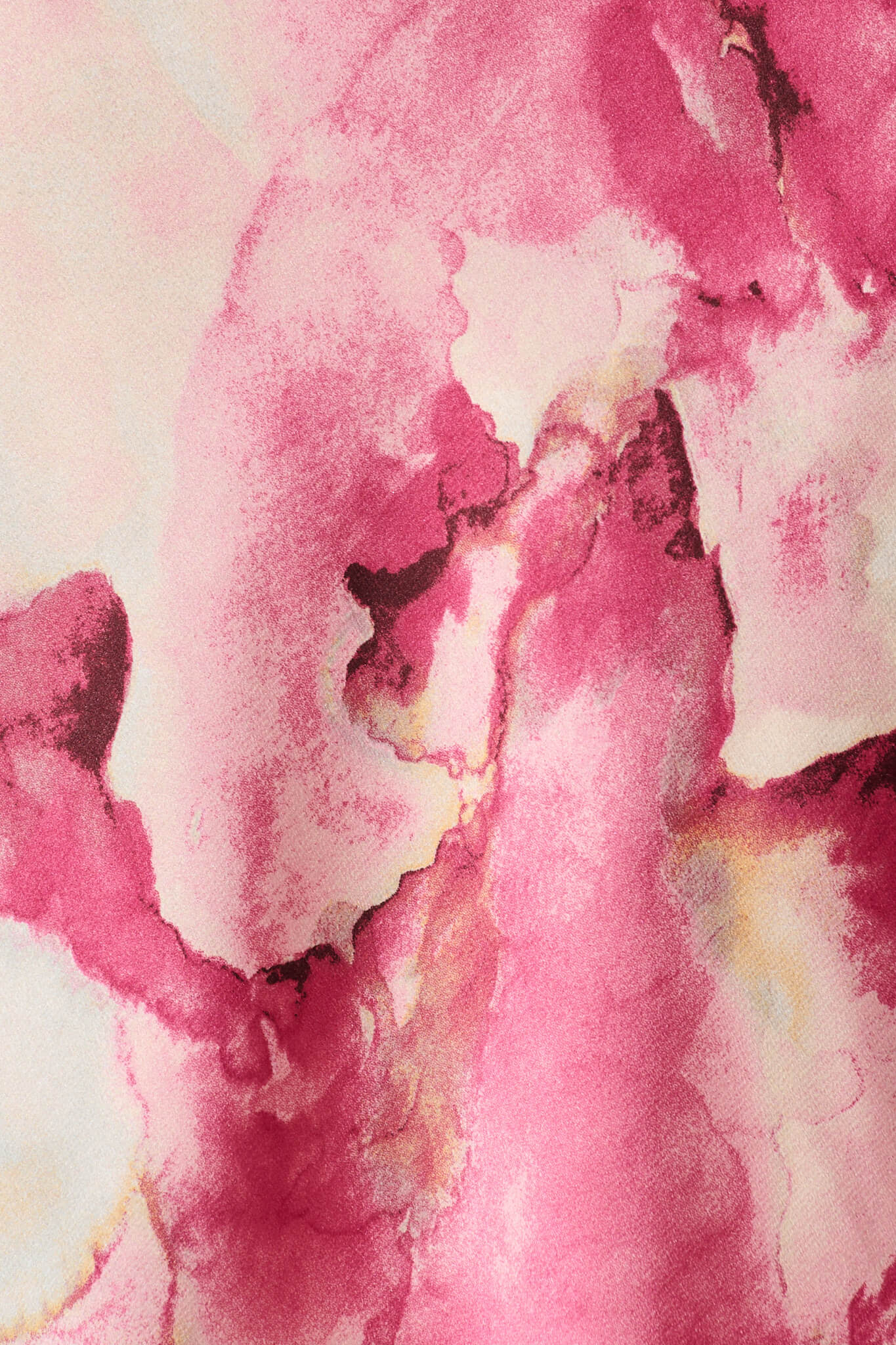 Sarita Maxi Off Shoulder Dress in Magenta Watercolour Satin