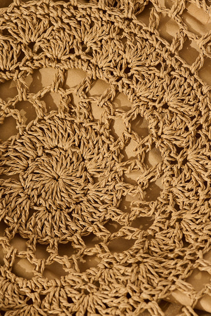 Giada Straw Shoulder Bag in Tan