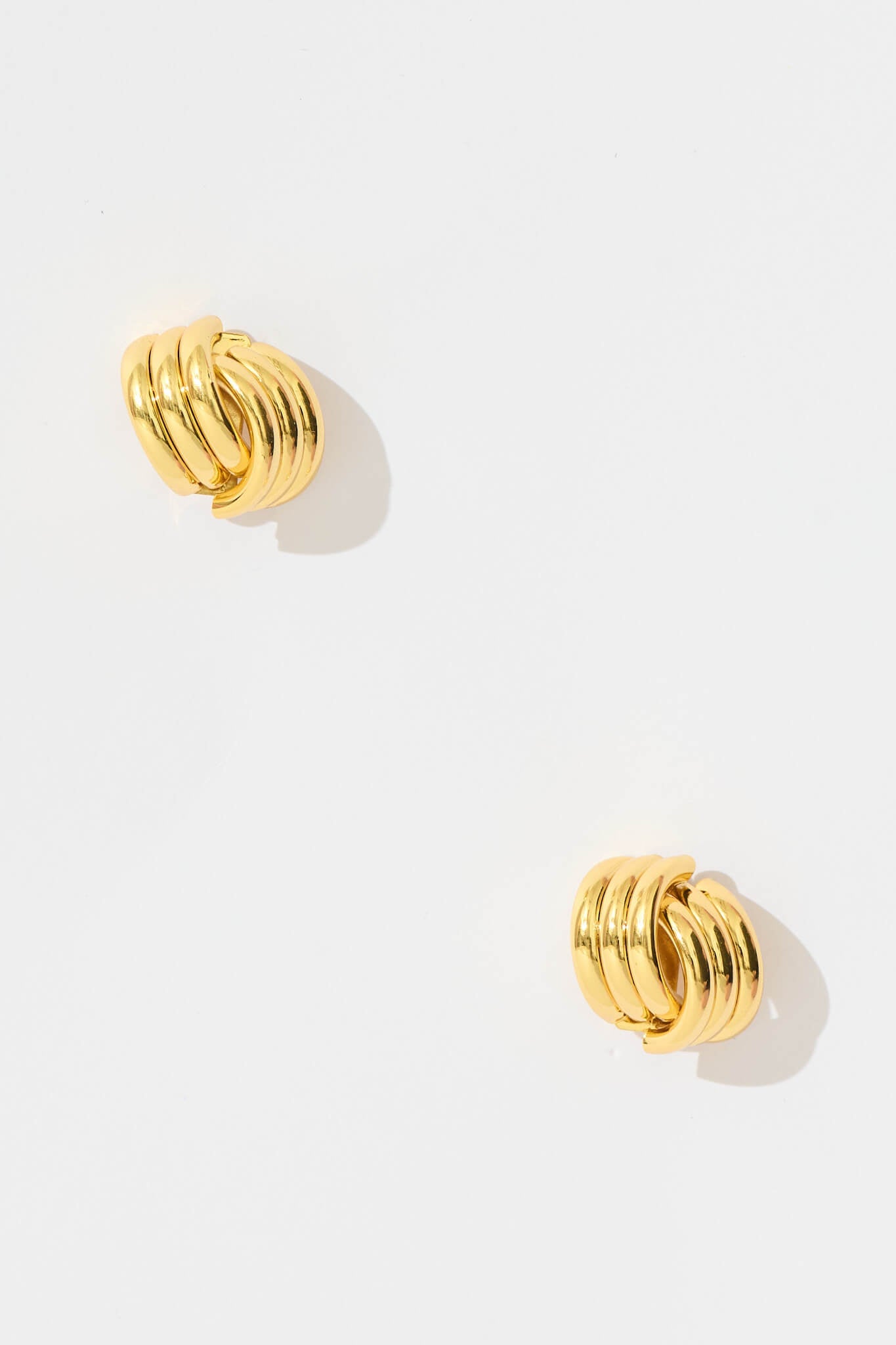 Jocelyn Coil Stud Earrings in Gold