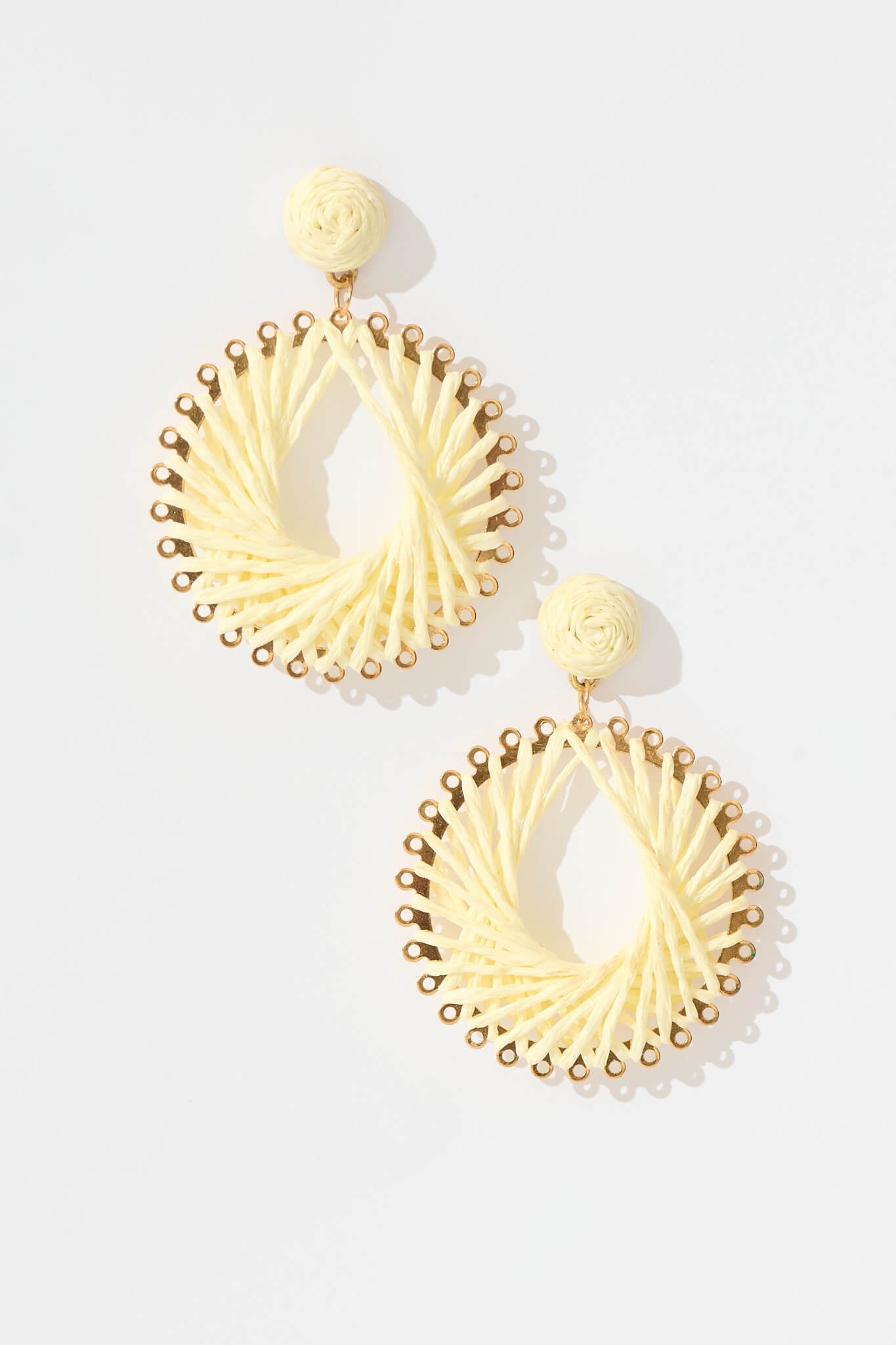 Lesia Drop Earring in Cream Straw