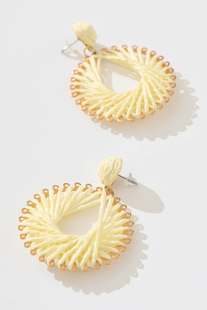 Lesia Drop Earring in Cream Straw