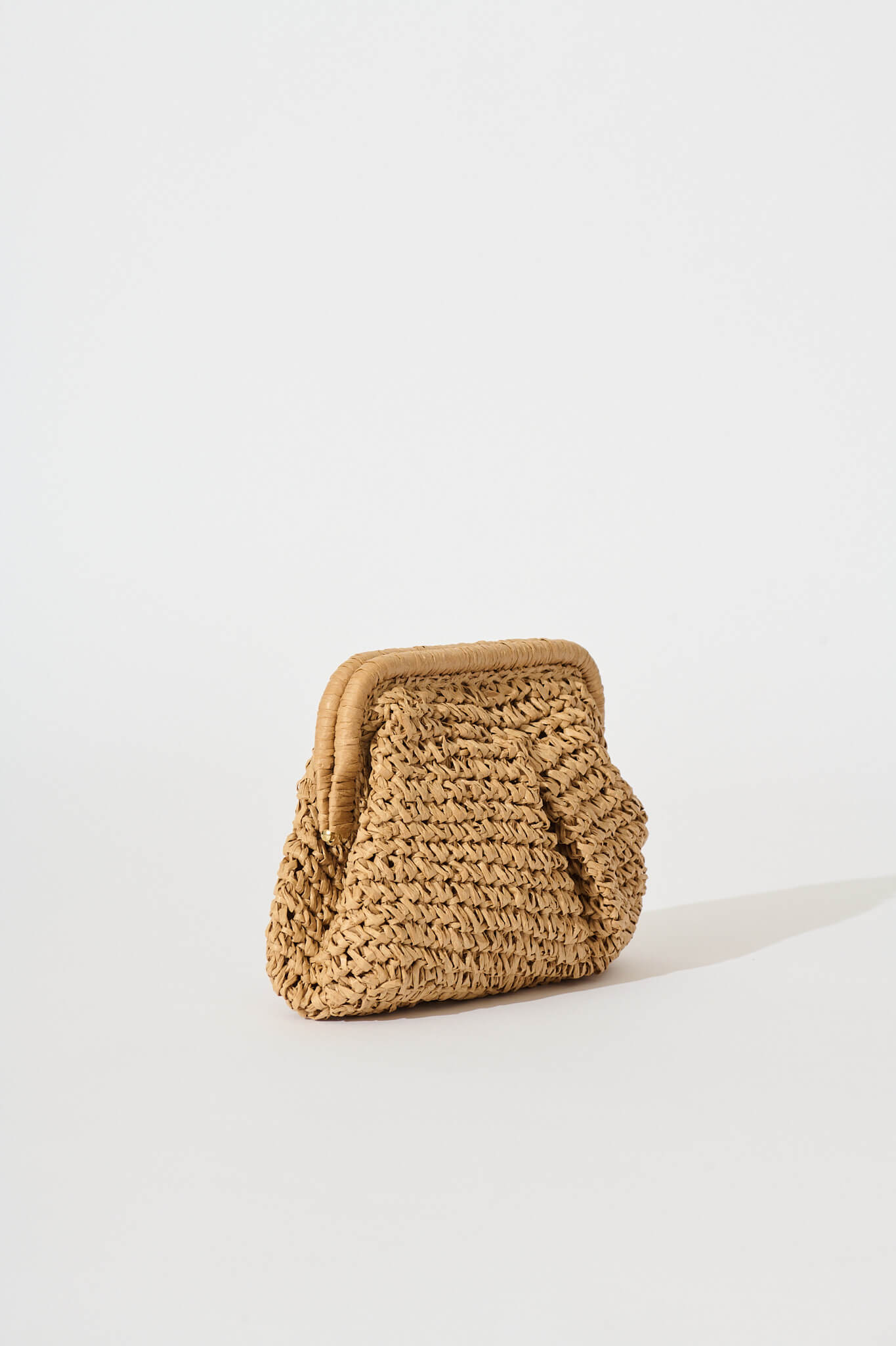 Adira Clutch Bag in Natural Straw
