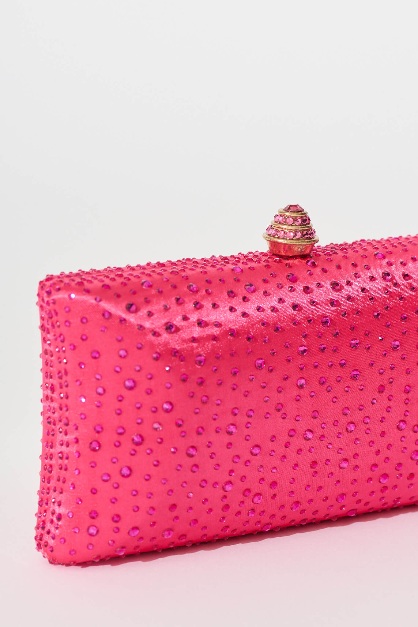 Sonia Clutch Bag in Pink Diamante