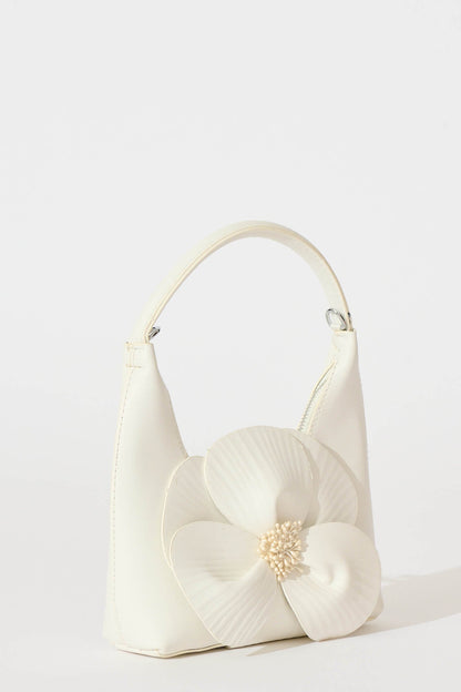 Teresa Flower Bag in White