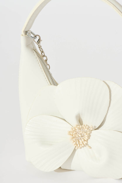 Teresa Flower Bag in White