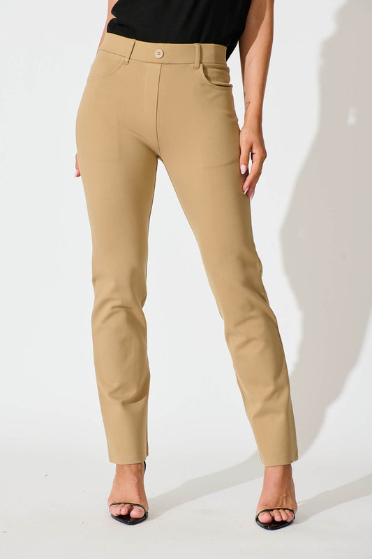 Workflow Stretch Straight Leg Pocket Pant in Caramel