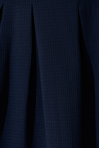 Beth Dress In Textured Navy