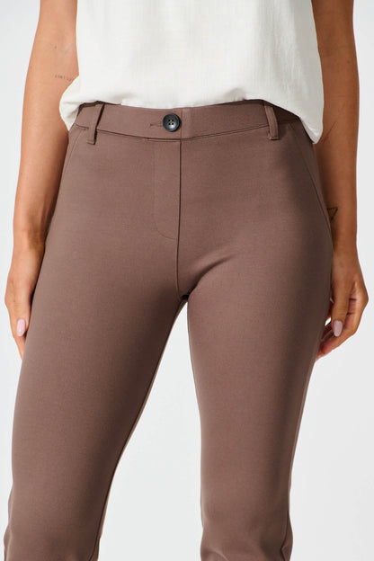 Workflow Stretch Yoga Pants in Mocha