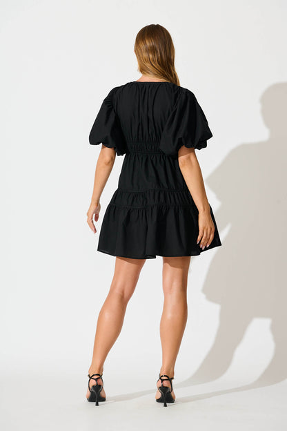 Amarusso Dress in Black Cotton