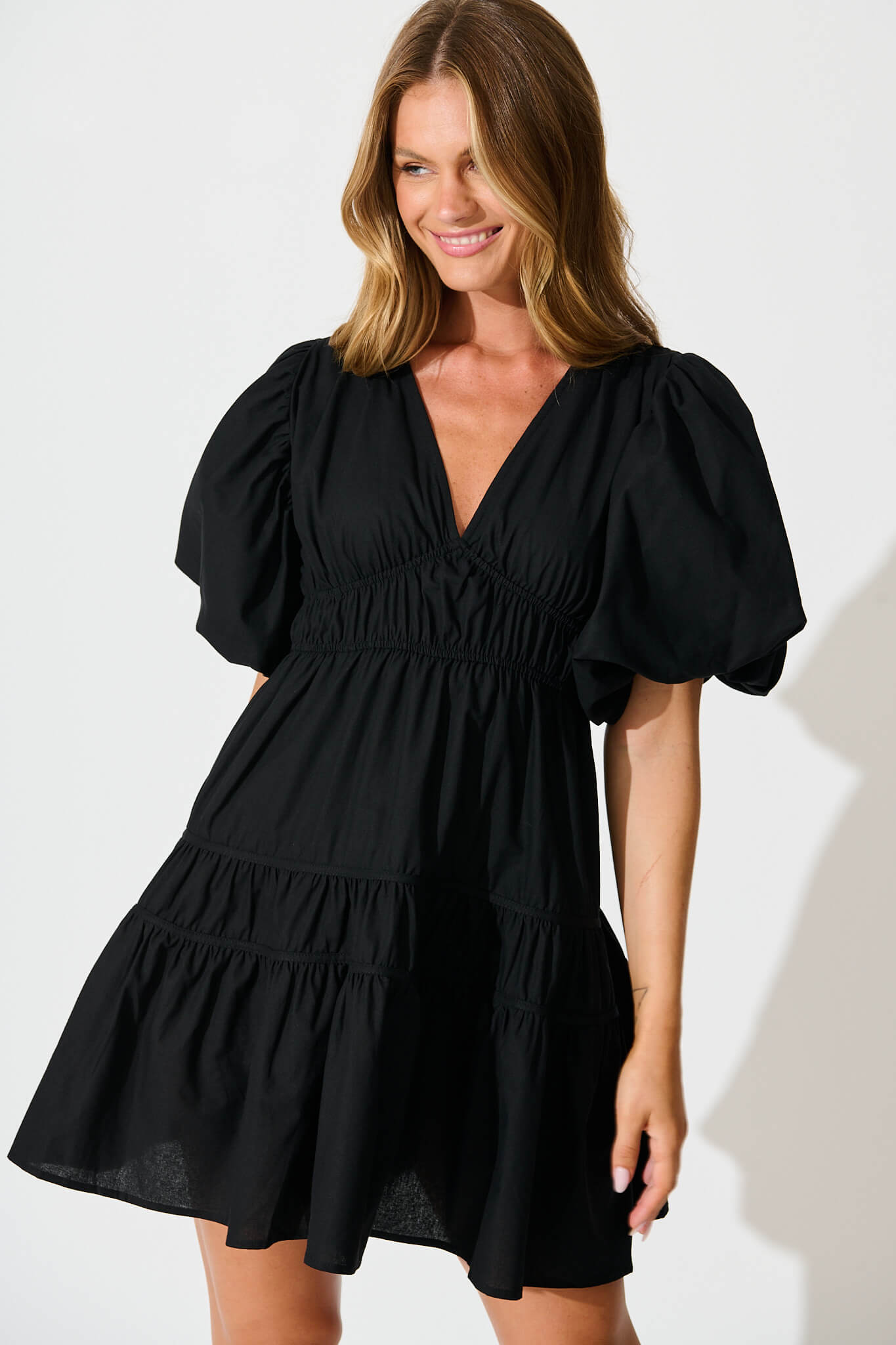 Amarusso Dress in Black Cotton