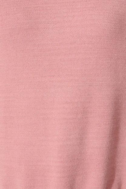 Kennedi Sequin Sleeve Detail Knit in Dusty Rose Wool Blend
