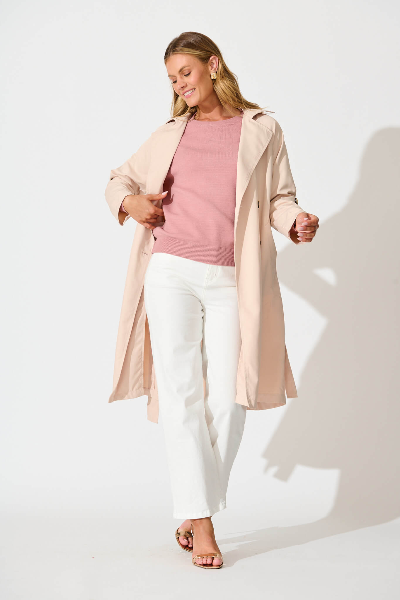 Sasha Trench Coat in Beige