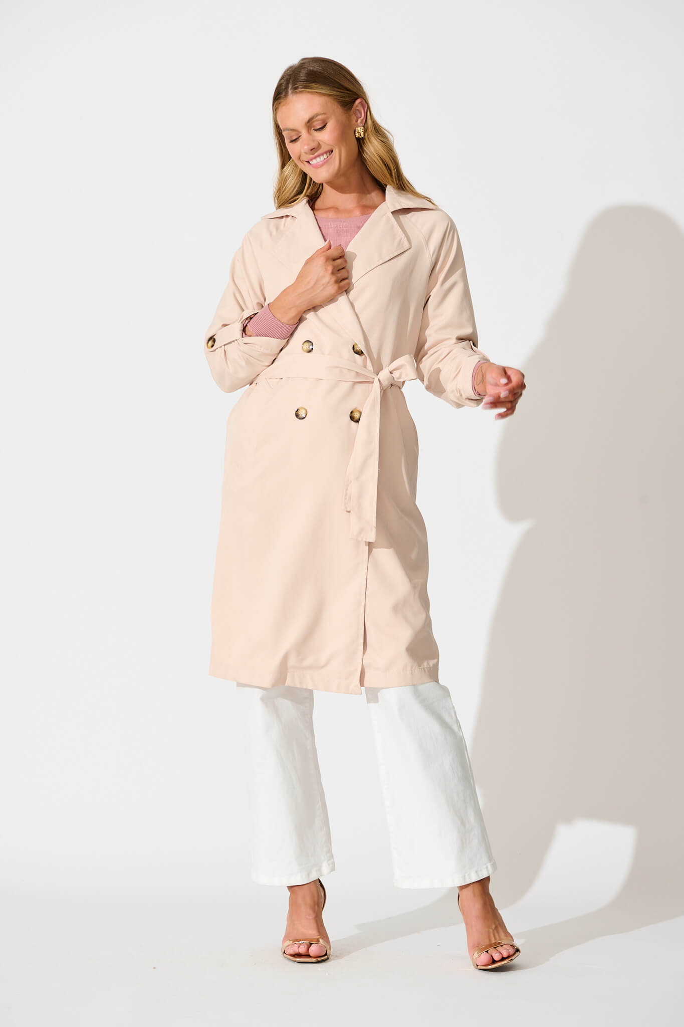 Sasha Trench Coat in Beige
