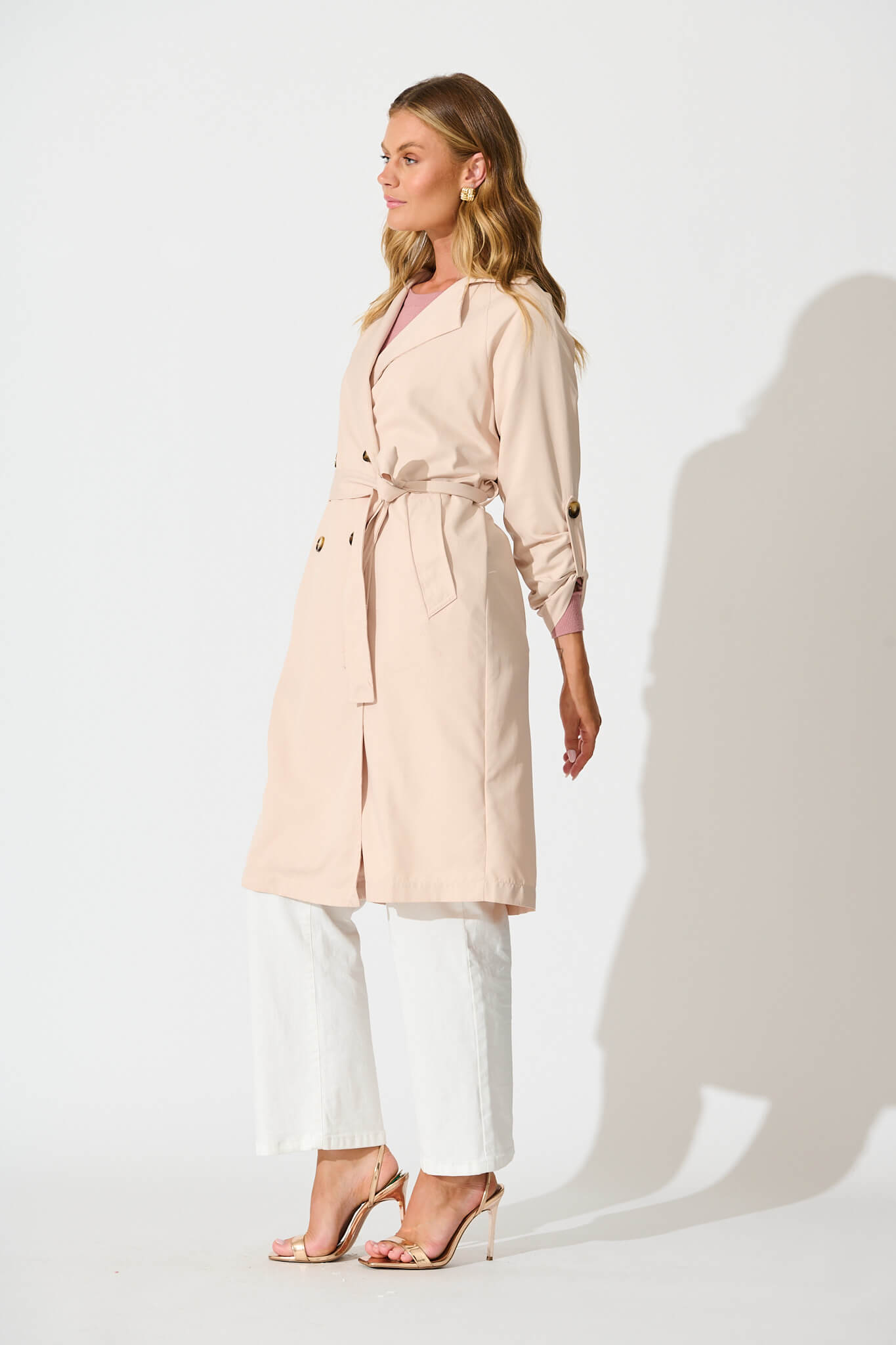 Sasha Trench Coat in Beige