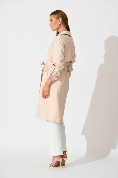Sasha Trench Coat in Beige