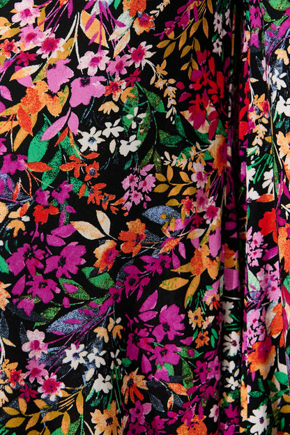 Lucia Pant In Black Multi Floral