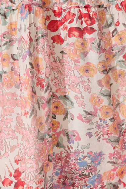 Amalie Midi Dress In Blush Multi Floral