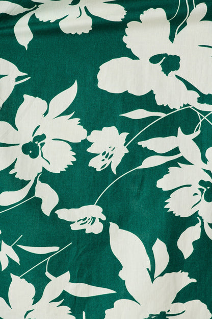 Scottdale Midi Shirt Dress in Emerald Print Cotton