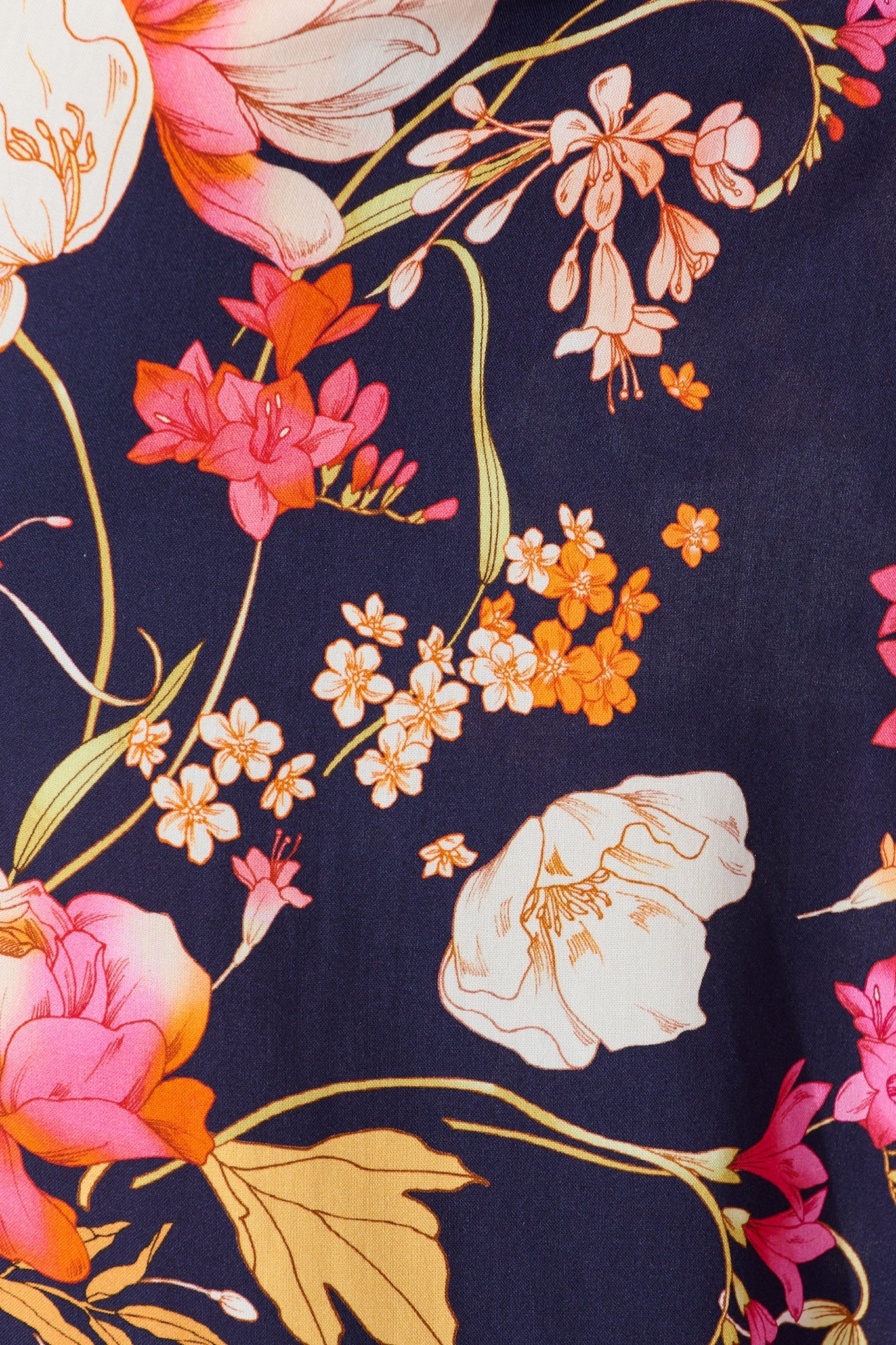 Lucia Pant In Navy with Multi Floral