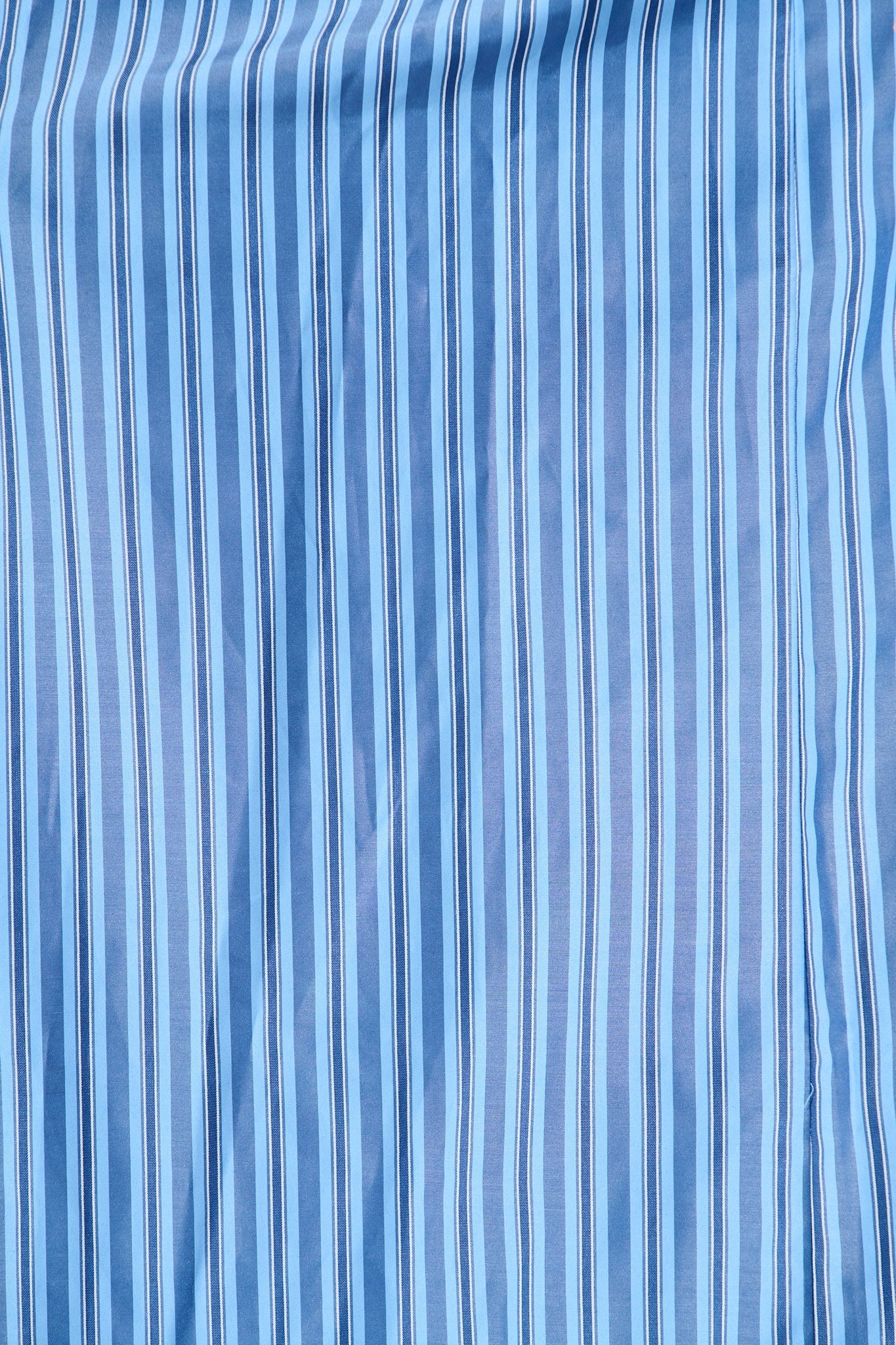 Tatiana Midi Shirt Dress in Blue Stripe Cotton Blend