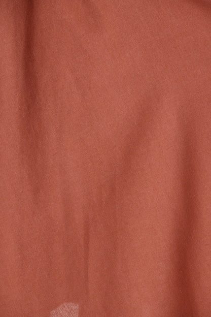 Ciao Bella Maxi Shirt Dress In Rust Linen Blend