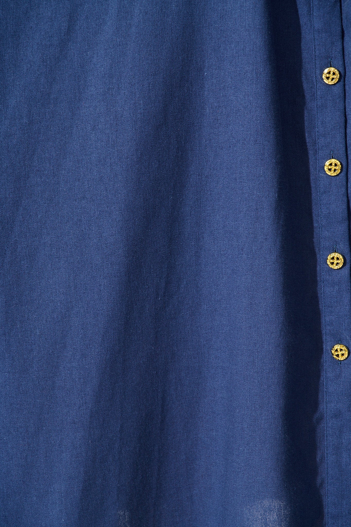 Ciao Bella Maxi Shirt Dress in Navy Linen Blend