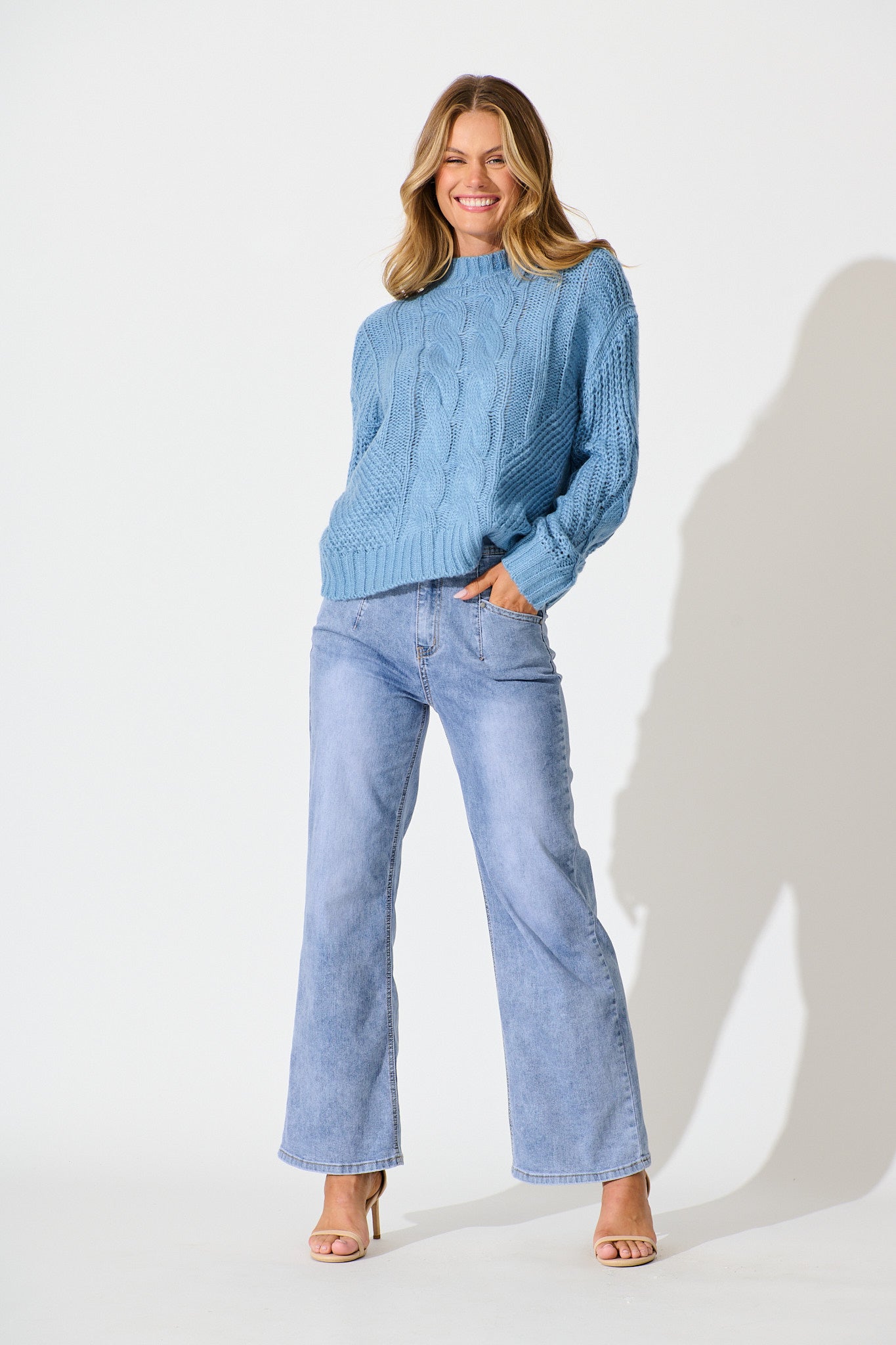 Notting Knit In Dusty Blue