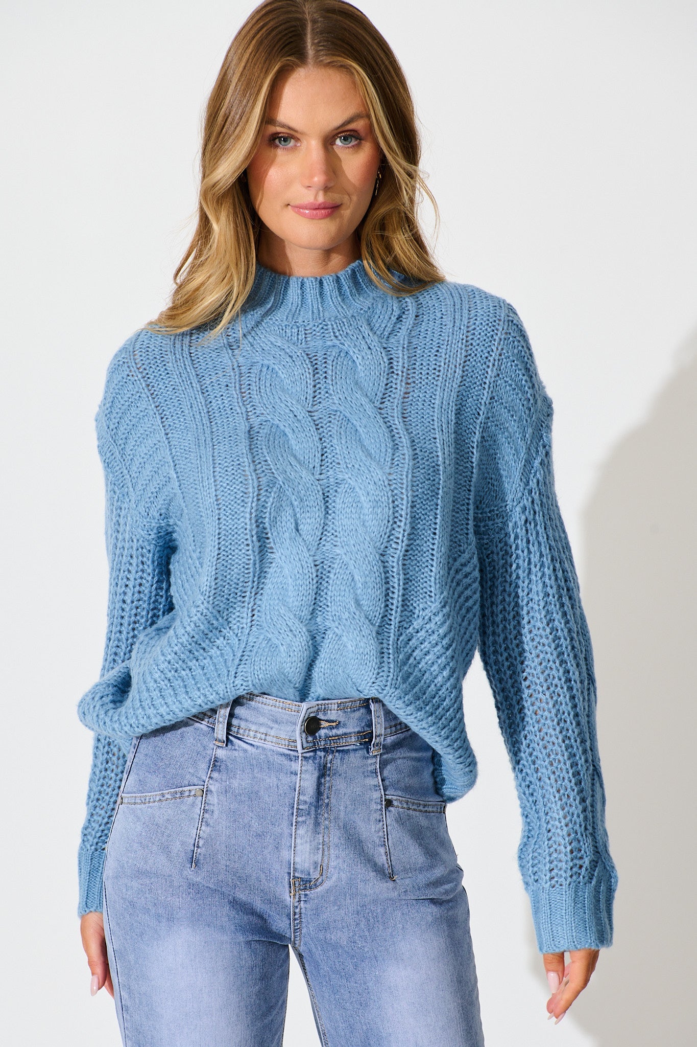 Notting Knit In Dusty Blue