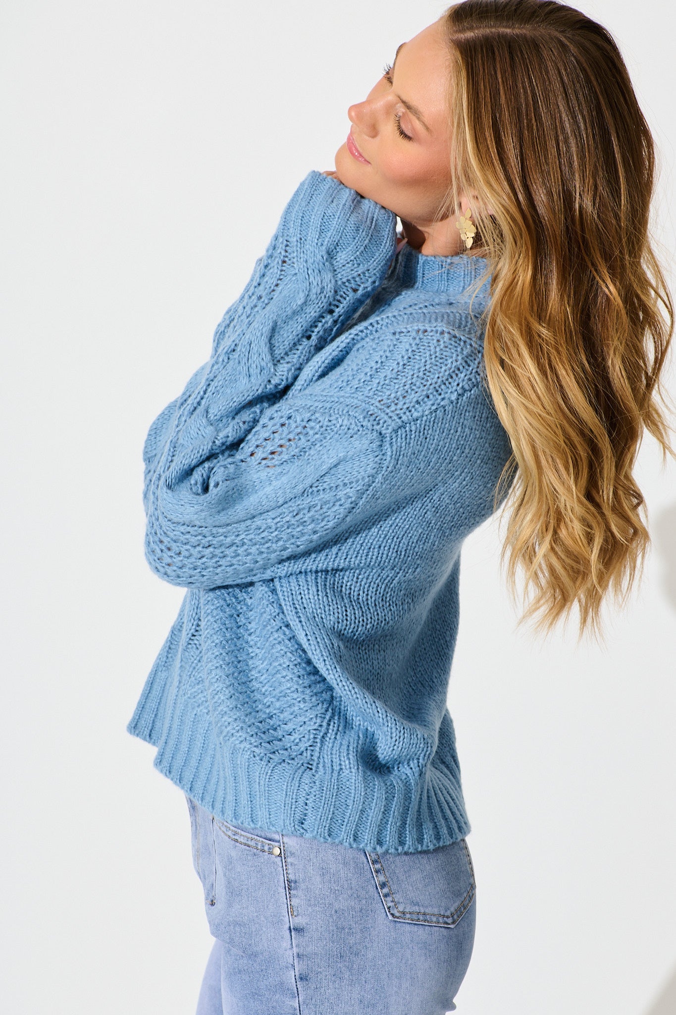 Notting Knit In Dusty Blue