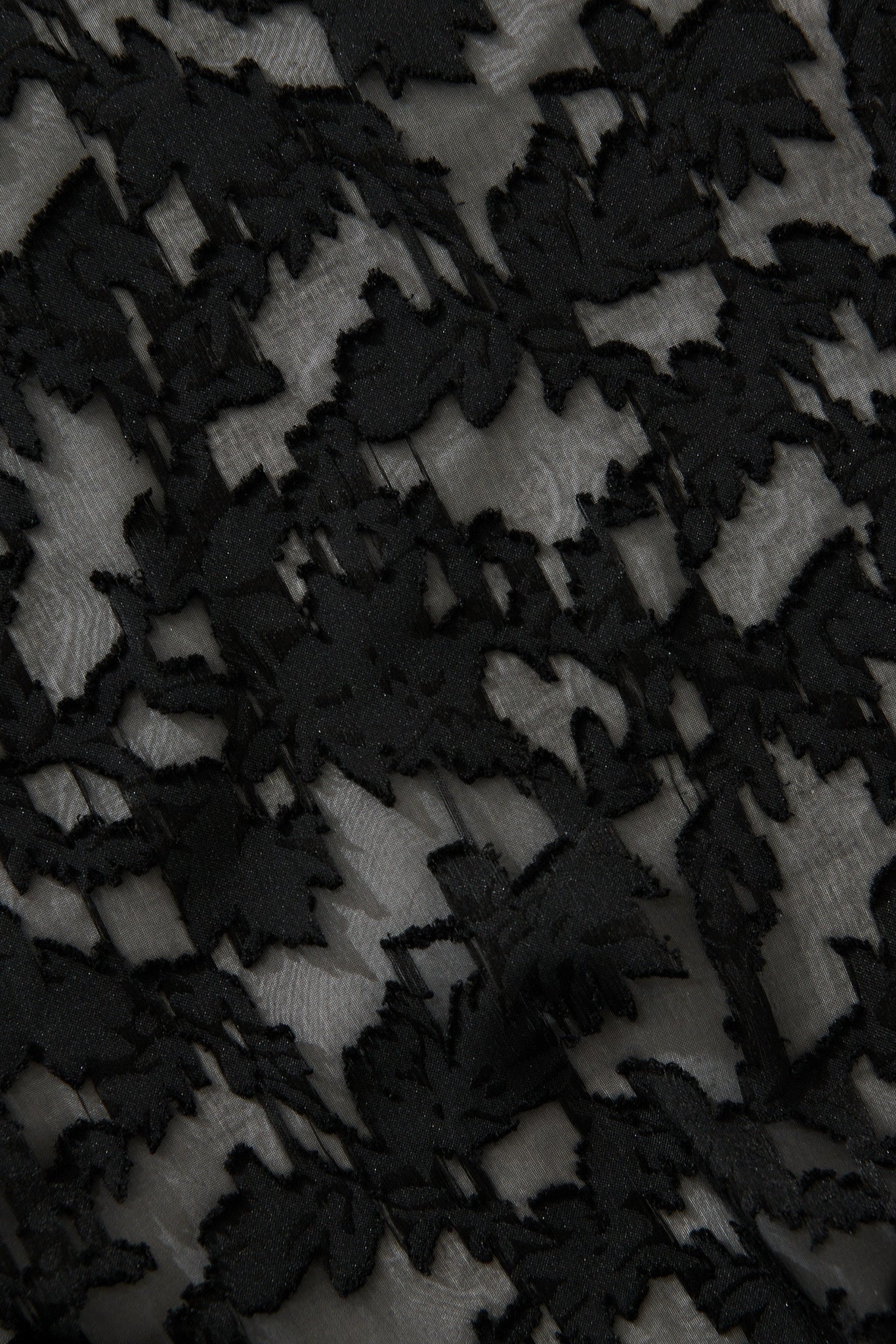 Vanessa Shirt In Black Leaf Burnout Chiffon